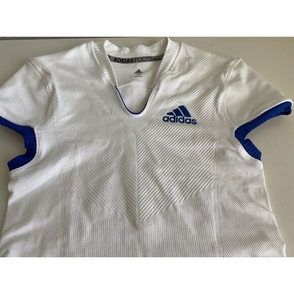 Adidas Techfit Primeknit Football Jersey Men’s Sz M White Compression Fit NO TAG - Picture 2 of 12